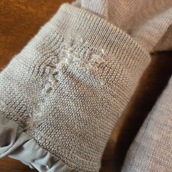 FootJoy Men's Lined Wool Half Zip Sweater Light Gray Size L - Picture 13 of 14